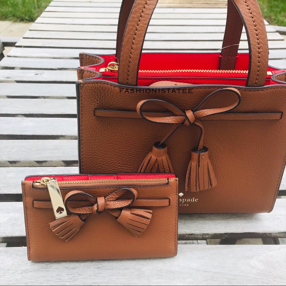 Kate spade HAYES mini satchel SMALL wallet SET - Picture 5 of 8